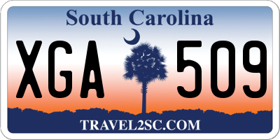 SC license plate XGA509