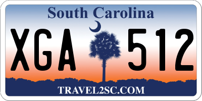 SC license plate XGA512