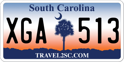 SC license plate XGA513