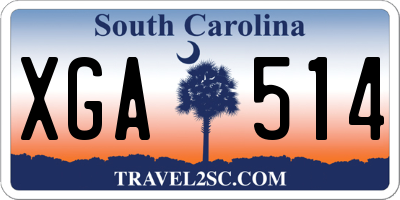 SC license plate XGA514