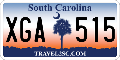 SC license plate XGA515