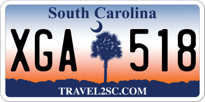 SC license plate XGA518