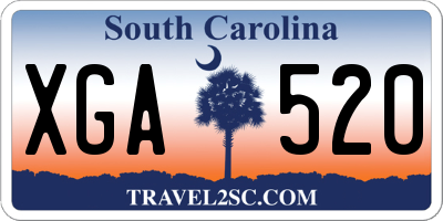 SC license plate XGA520