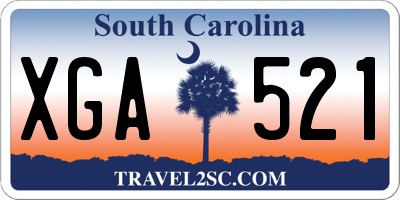 SC license plate XGA521