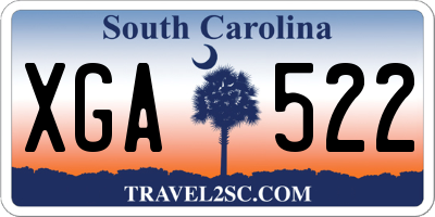 SC license plate XGA522