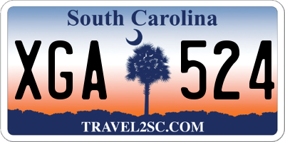 SC license plate XGA524