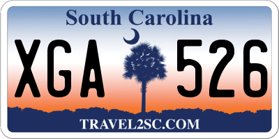 SC license plate XGA526