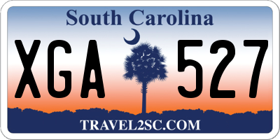 SC license plate XGA527