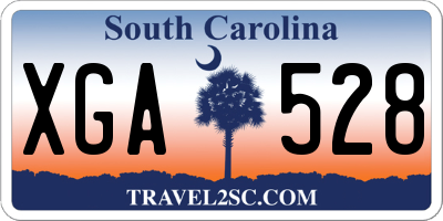 SC license plate XGA528