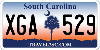 SC license plate XGA529