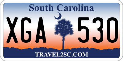 SC license plate XGA530