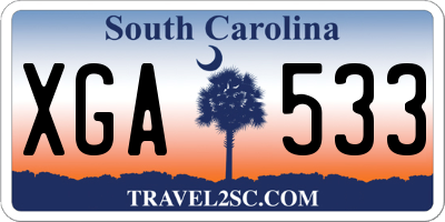 SC license plate XGA533