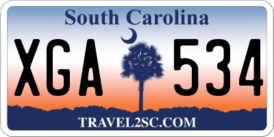 SC license plate XGA534