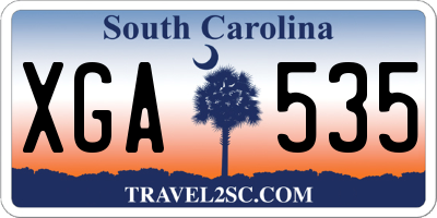 SC license plate XGA535