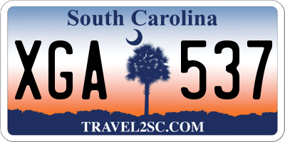 SC license plate XGA537