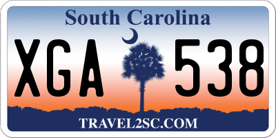 SC license plate XGA538