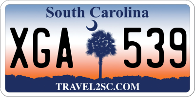 SC license plate XGA539