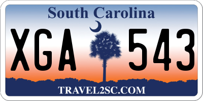 SC license plate XGA543