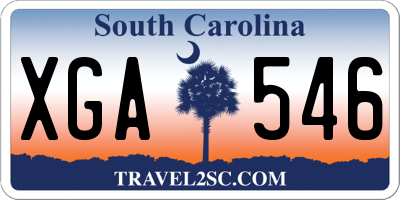 SC license plate XGA546