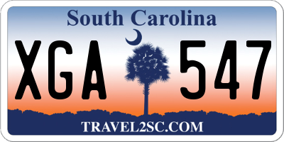 SC license plate XGA547