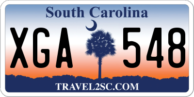 SC license plate XGA548