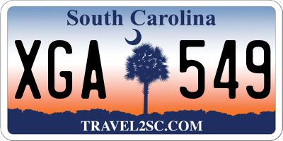 SC license plate XGA549