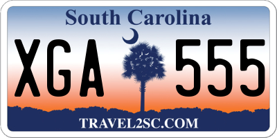 SC license plate XGA555
