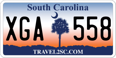 SC license plate XGA558
