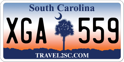 SC license plate XGA559