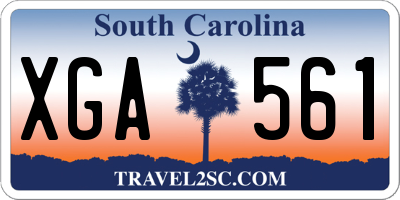SC license plate XGA561
