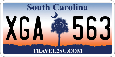SC license plate XGA563