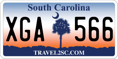 SC license plate XGA566