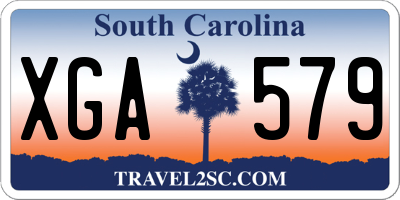 SC license plate XGA579