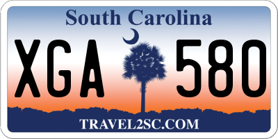 SC license plate XGA580