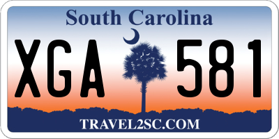 SC license plate XGA581