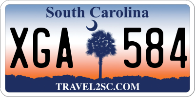 SC license plate XGA584