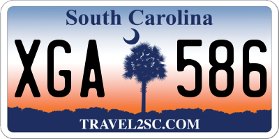 SC license plate XGA586