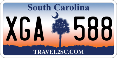 SC license plate XGA588