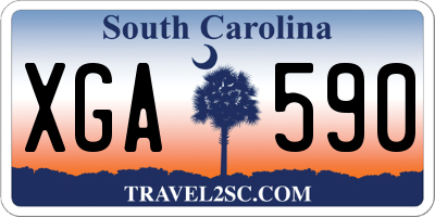 SC license plate XGA590