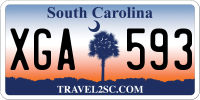 SC license plate XGA593