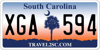 SC license plate XGA594