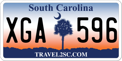 SC license plate XGA596