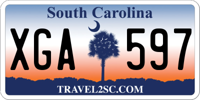 SC license plate XGA597