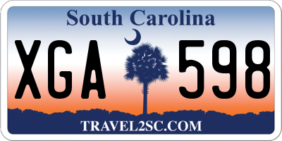 SC license plate XGA598