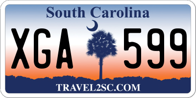 SC license plate XGA599