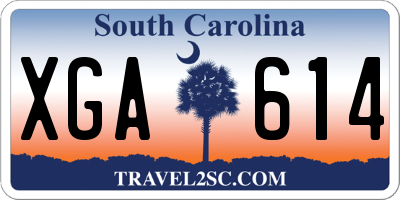 SC license plate XGA614