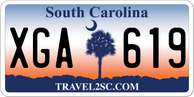 SC license plate XGA619