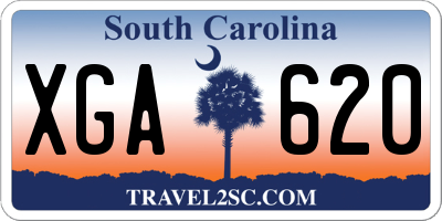 SC license plate XGA620