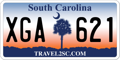 SC license plate XGA621