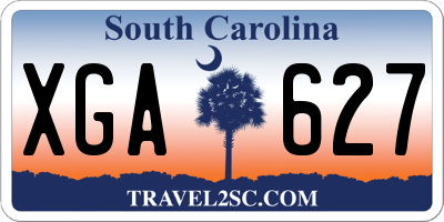 SC license plate XGA627